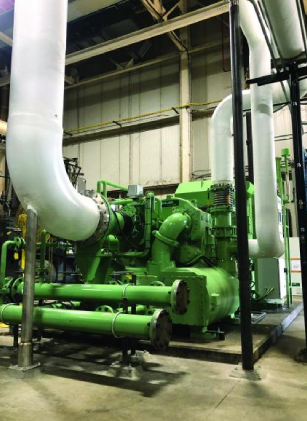 Food industry tank and utility installation
